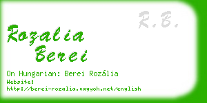 rozalia berei business card